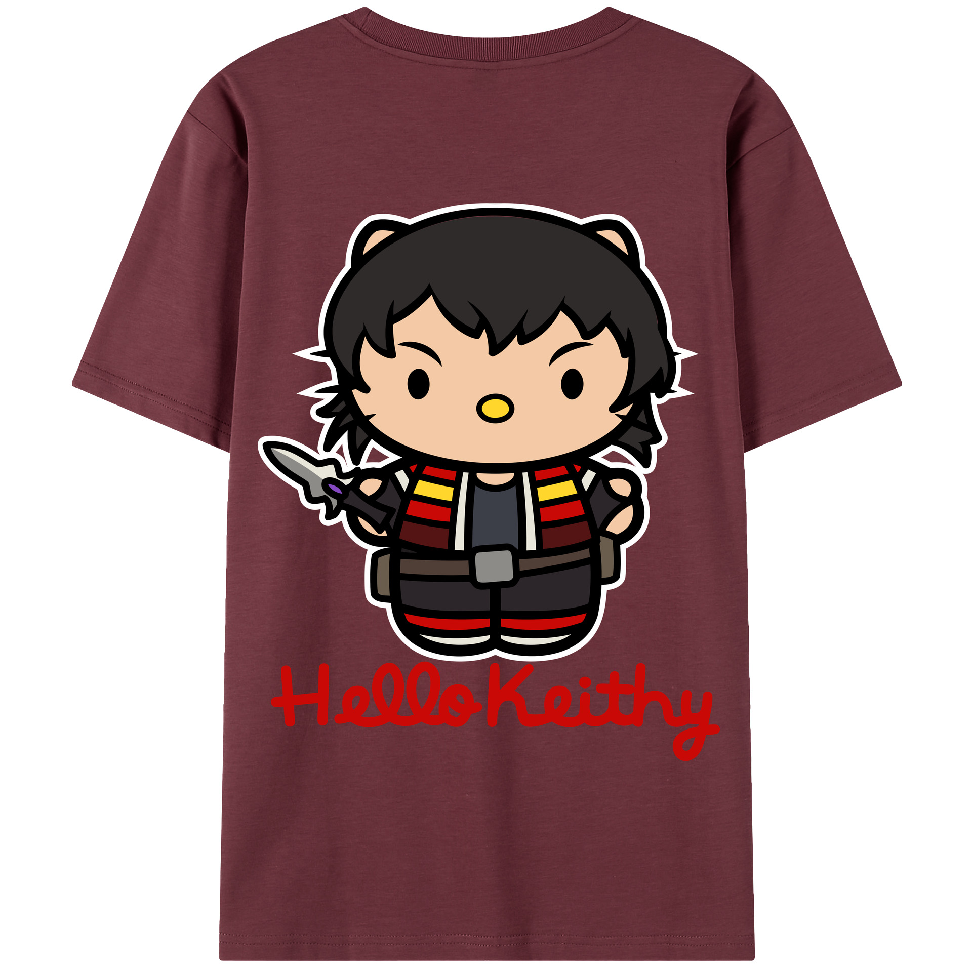 （画像用） Hello Kitty ハローキティ 綿100％半袖Tシャツ（背面プリント）